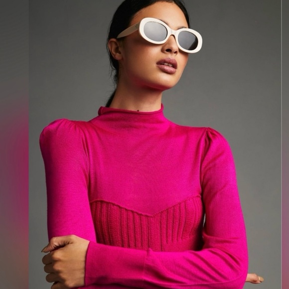 NWT Anthologies Mock Turtleneck Pink/Rose Sweater Dress. Size Small - Picture 3 of 6